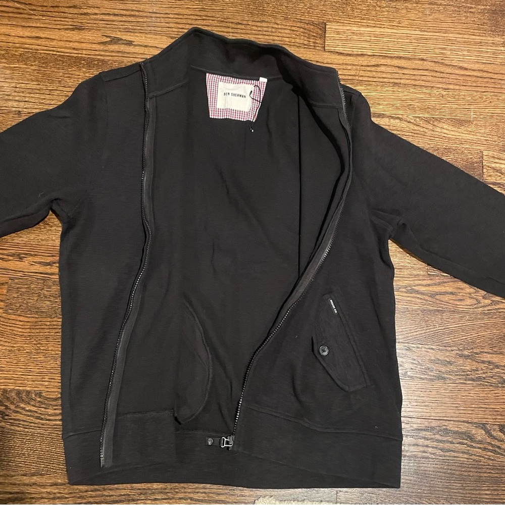 Men’s Ben Sherman Black Zip-Up Sweater